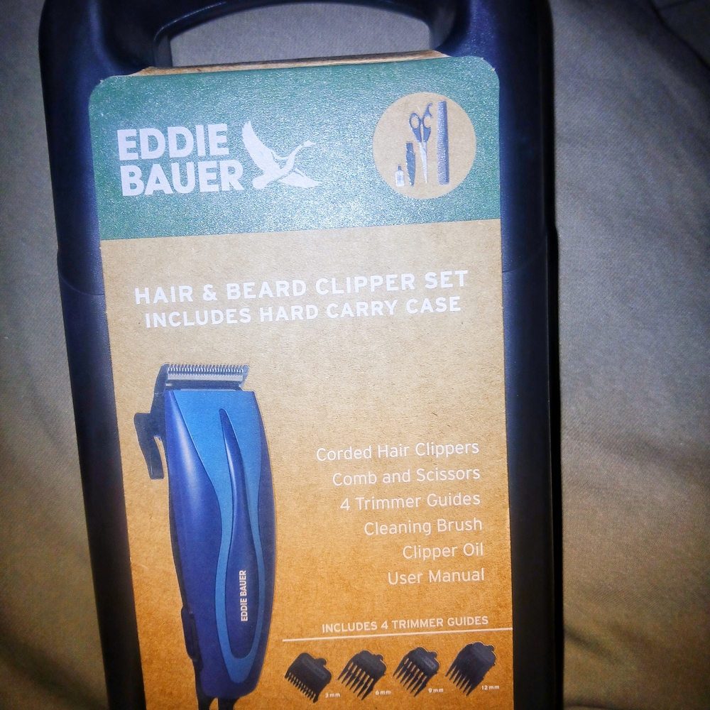 Eddie Bauer Blue and Black Hair Clipper Set